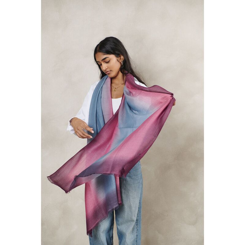 Iris Cashmere Merino Handloom Scarf