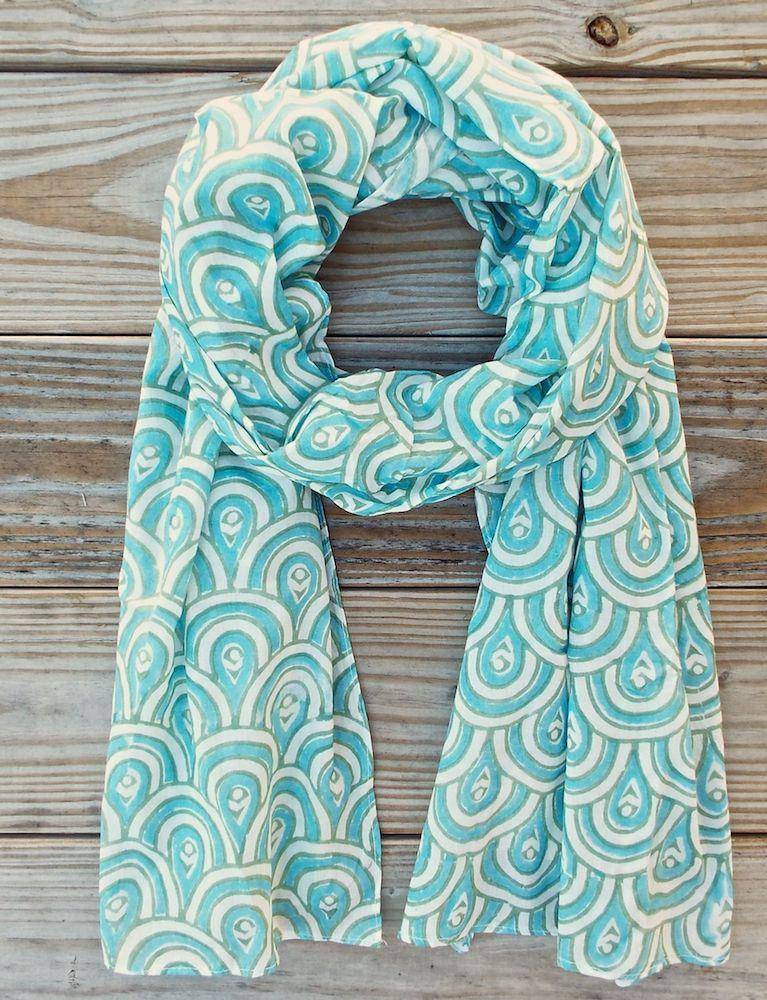 Peacock Teal Scarf