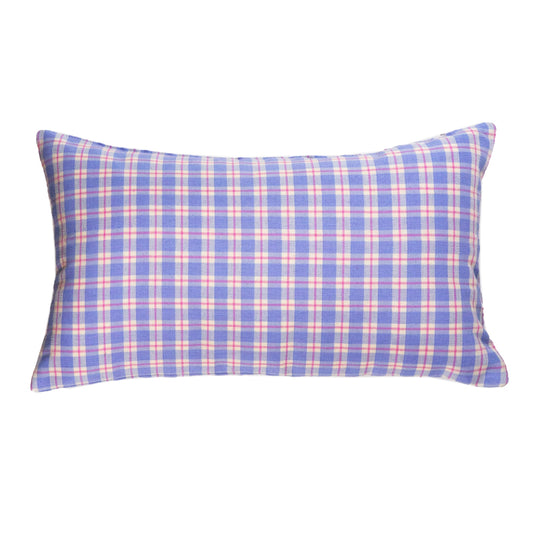 Archive NY Sofia Plaid Rectangle Pillow in Periwinkle