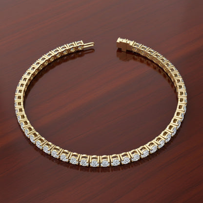 12.00 CTW Lab Grown Diamond Tennis Bracelet | G/VS AGI Certified | 14kt White or Yellow Gold