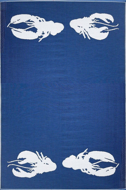 Four Lobster Blue & White
