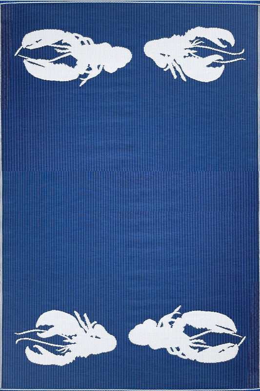 Four Lobster Blue & White