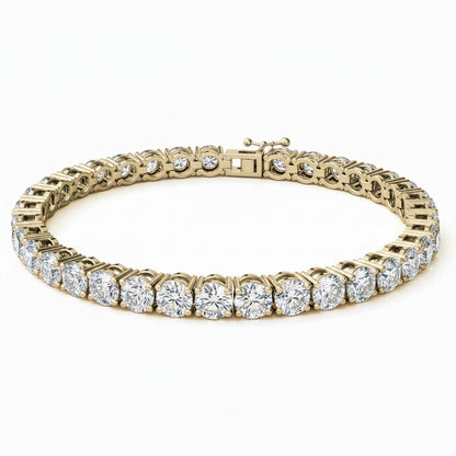 12.00 CTW Lab Grown Diamond Tennis Bracelet | G/VS AGI Certified | 14kt White or Yellow Gold