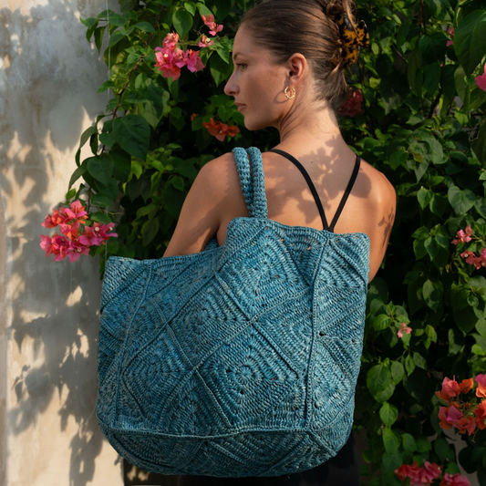 Nico Raffia Tote Bag