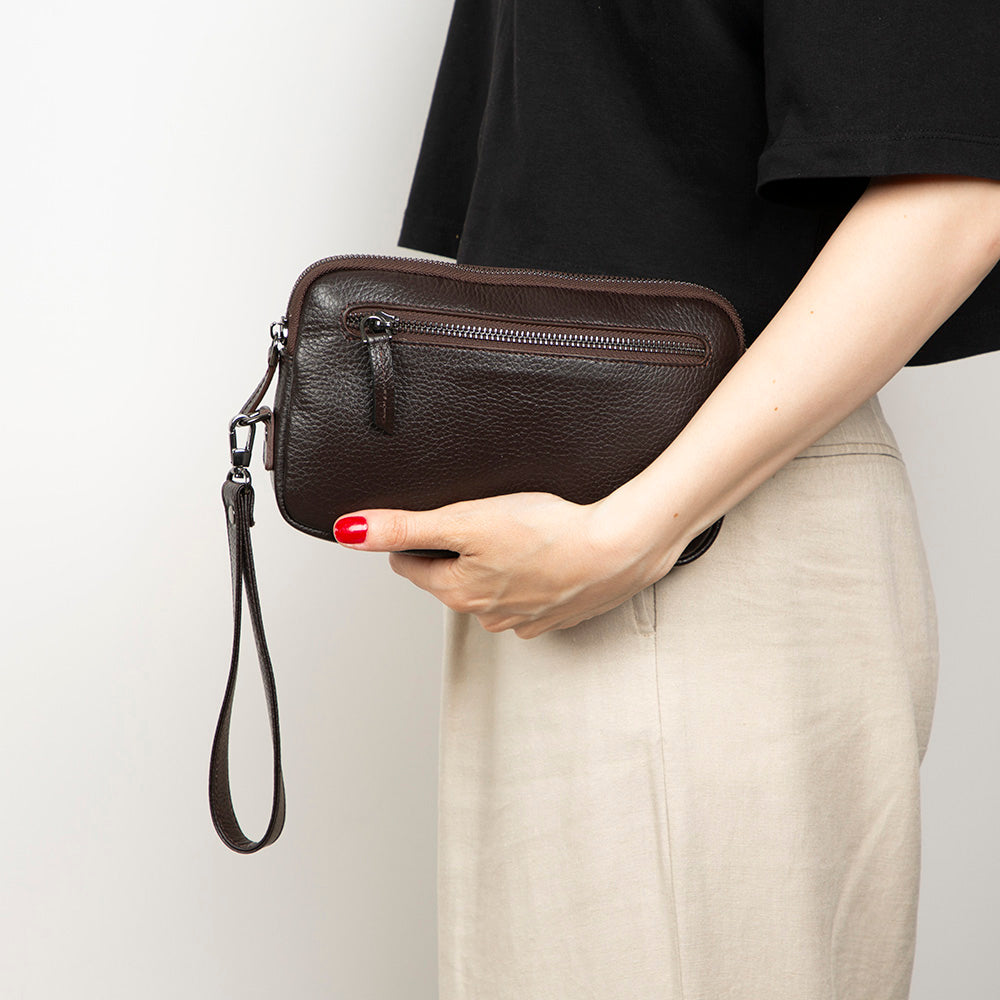 Noma Leather Clutch Bag