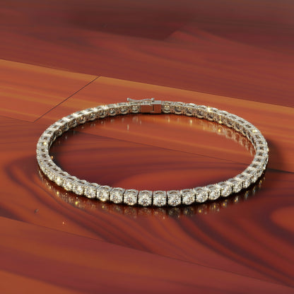 8.5 CTW Lab Grown Diamond Tennis Bracelet in 14kt White/Yellow Gold (G/VS) AGI Certified