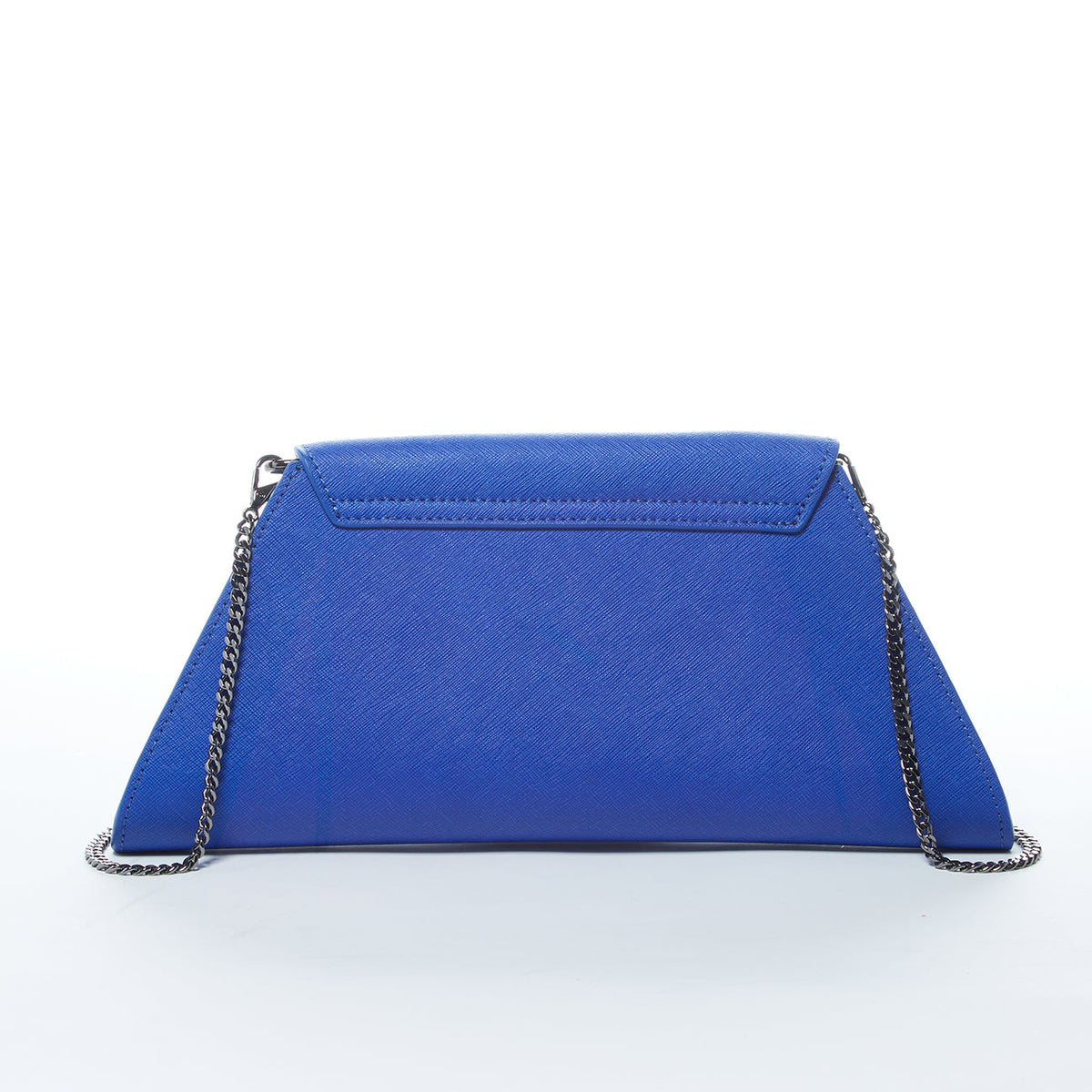 Leather Clutch Bag Evening Purse Cobalt Blue Unique Women's Handbag