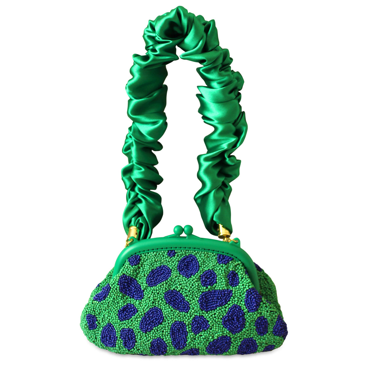 the Arnoldi Jade Clutch Bag In Lush Green & Blue