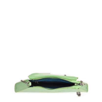 Leather Clutch Bag Summer Green Evening Purse Unique Women's Handbag