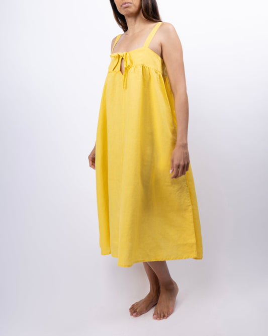 Raya Linen Midi Strap Dress