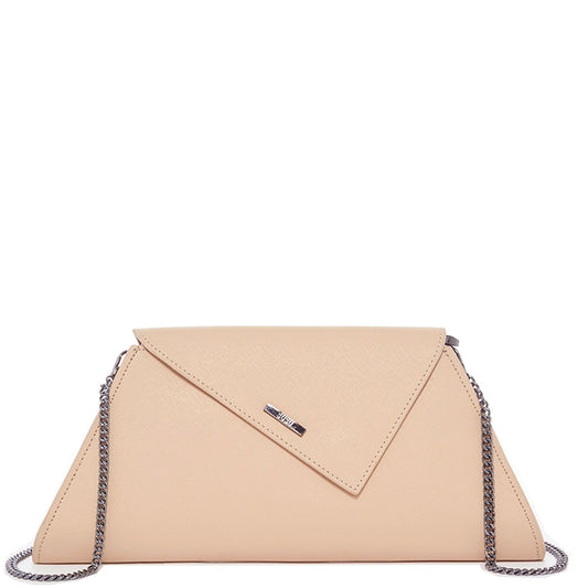 Leather Clutch Bag Nude Clutch Purse Beige Evening Bag Tan Women's Handbag