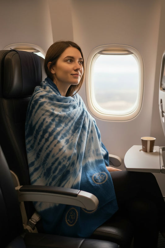 Eternity  Indigo Cotton Scarf