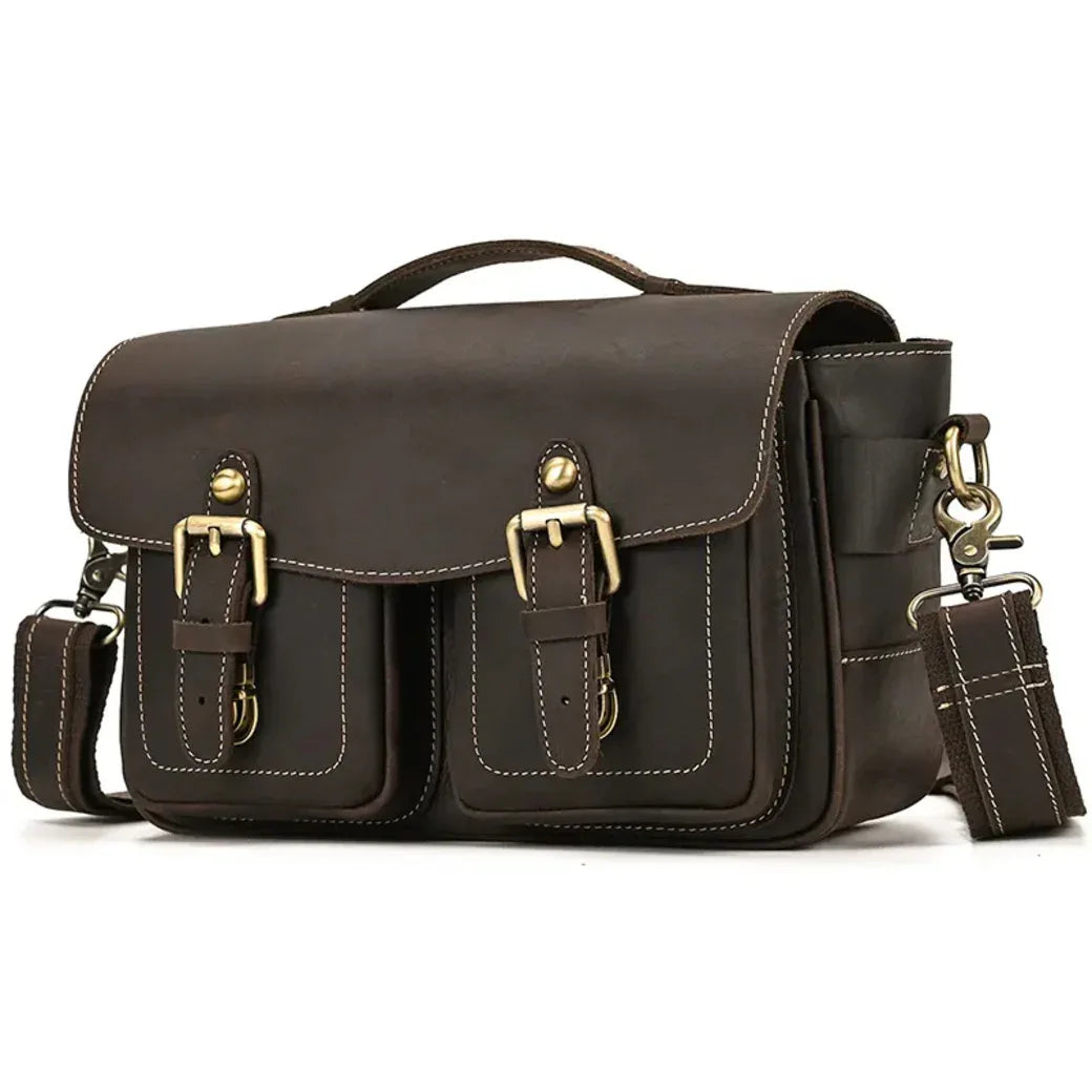 The Faust Leather Camera Bag | Crossbody Vintage Camera Messenger Bag