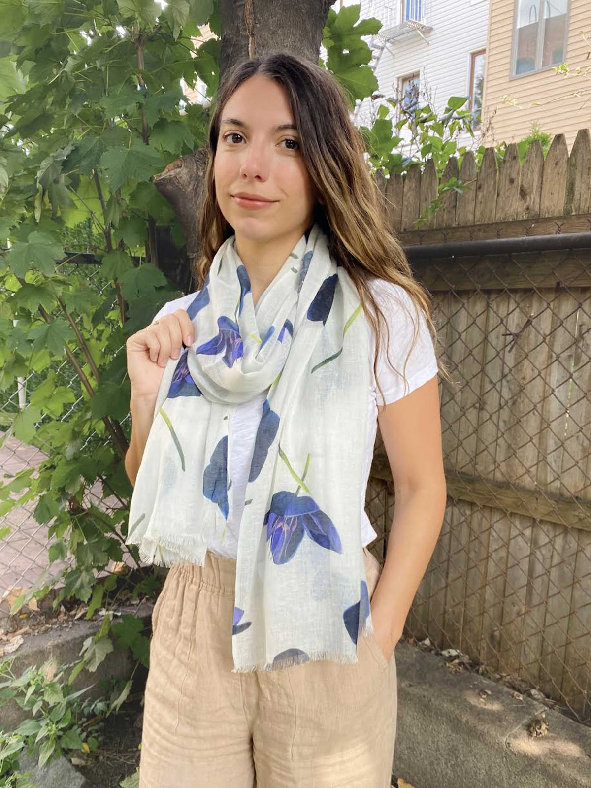 Scarf: Black Hellebore on Snow