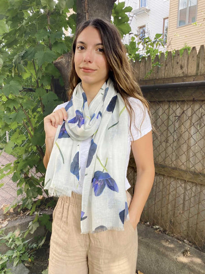 Scarf: Black Hellebore on Snow