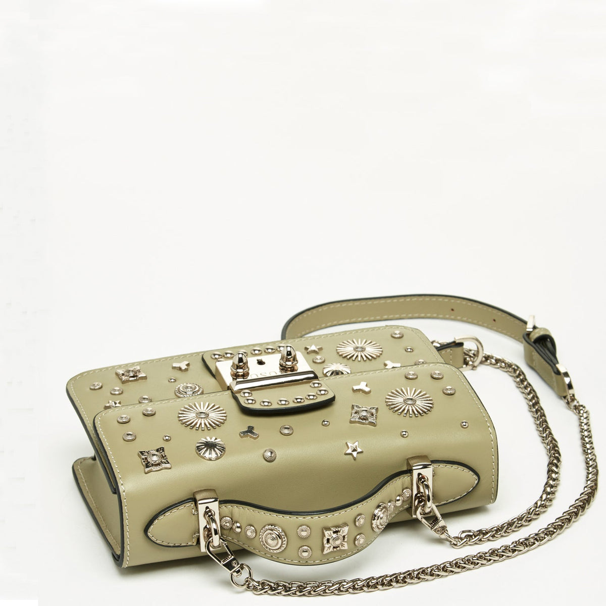 Small Leather Crossbody Bag Sage Green Purse
