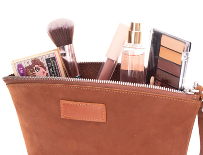 Avondale Premium Leather Dopp Kit - Travel Makeup Bag for Men & Women