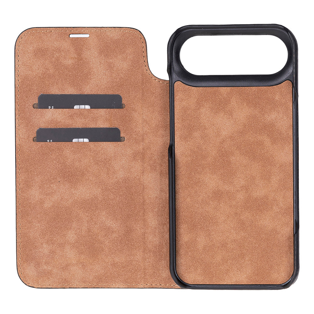 Decatur iPhone 17 Air Leather Folio Wallet Case