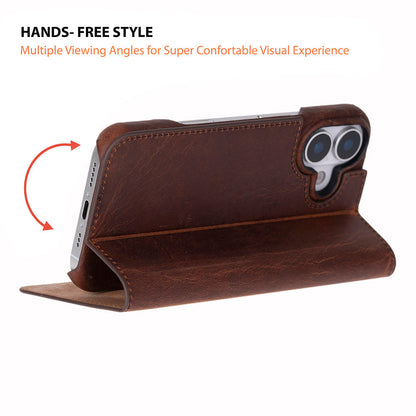 Decatur iPhone 17 Leather Folio Wallet Case