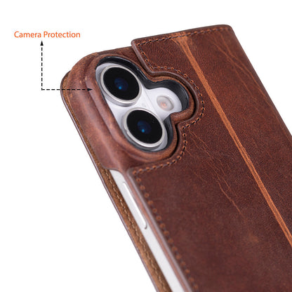 Decatur iPhone 17 Leather Folio Wallet Case