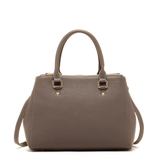 Leather Gray Satchel Bag