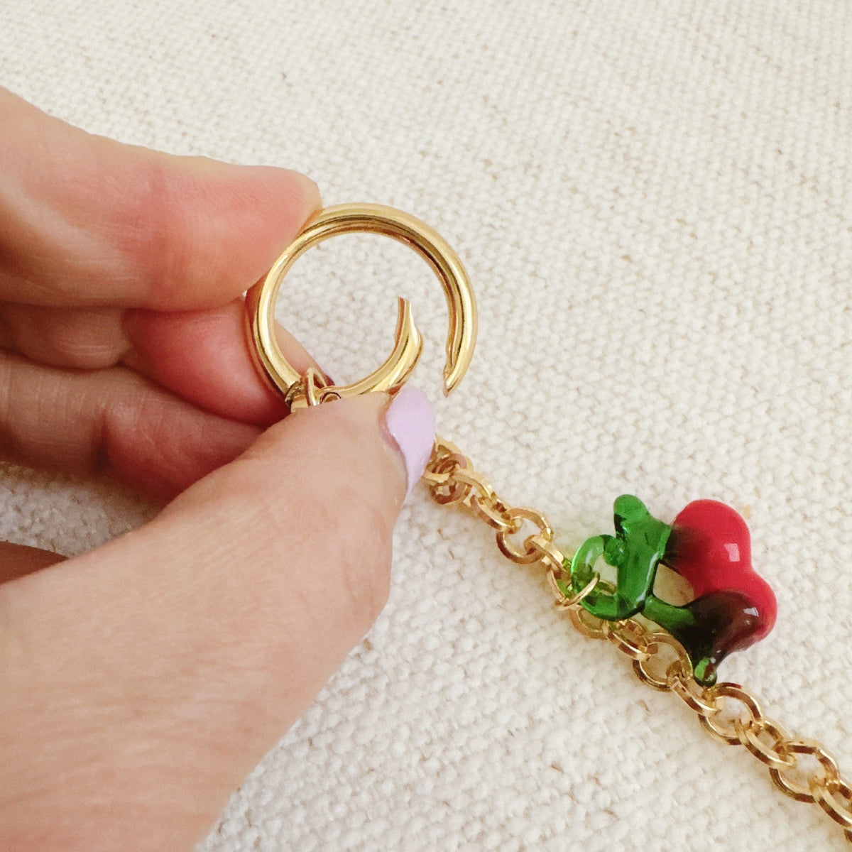 Sweet Cherry Drops Bag Charm