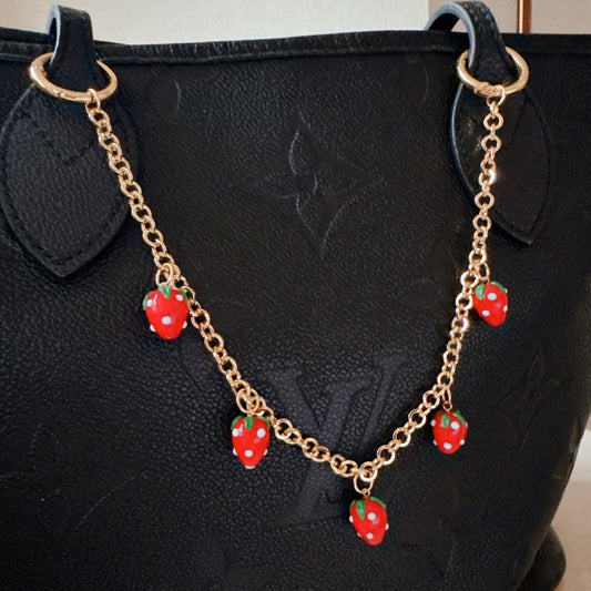 Sweet Strawberry Drops Bag Charm