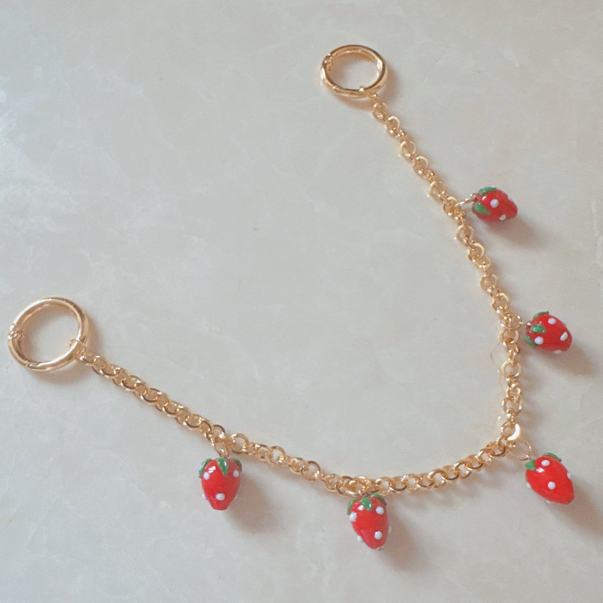Sweet Strawberry Drops Bag Charm