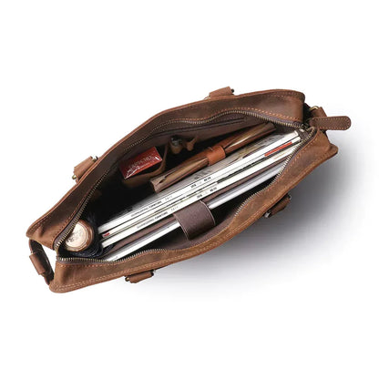 The Viggo Briefcase | Genuine Leather Messenger Bag