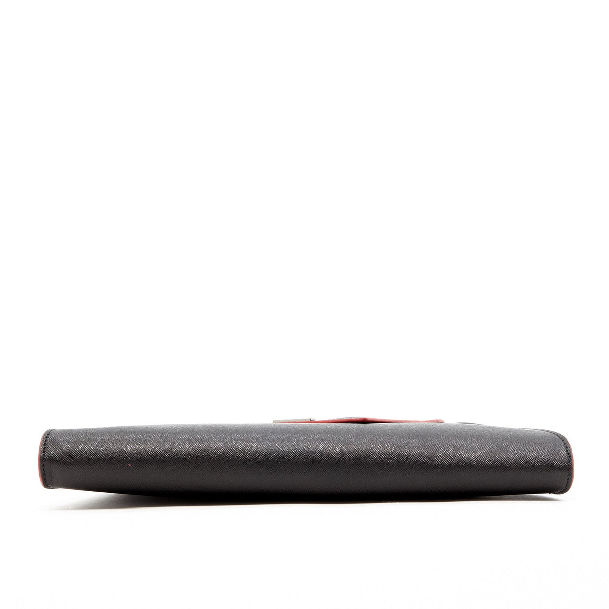 Black Leather Clutch Bag Unique Evening Purse Women's Handbag