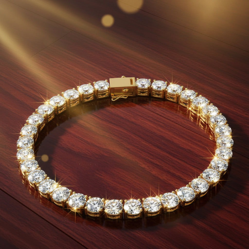 12.00 CTW Lab Grown Diamond Tennis Bracelet | G/VS AGI Certified | 14kt White or Yellow Gold