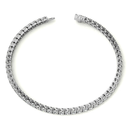 8.5 CTW Lab Grown Diamond Tennis Bracelet in 14kt White/Yellow Gold (G/VS) AGI Certified