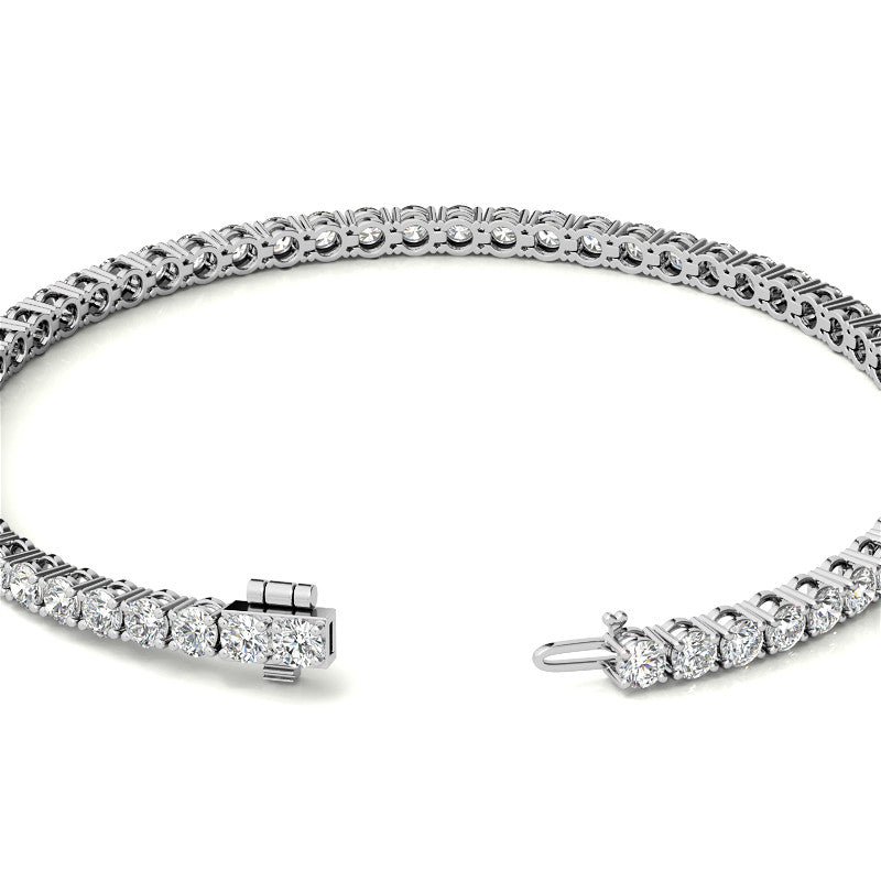 8.5 CTW Lab Grown Diamond Tennis Bracelet in 14kt White/Yellow Gold (G/VS) AGI Certified