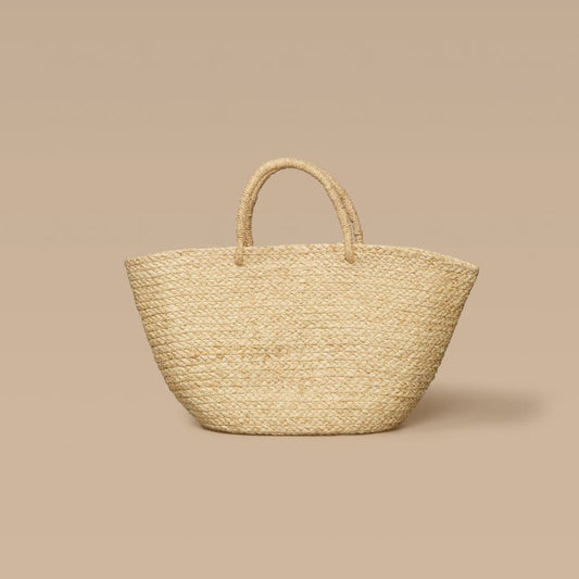 Braided Raffia Day Bag Natural