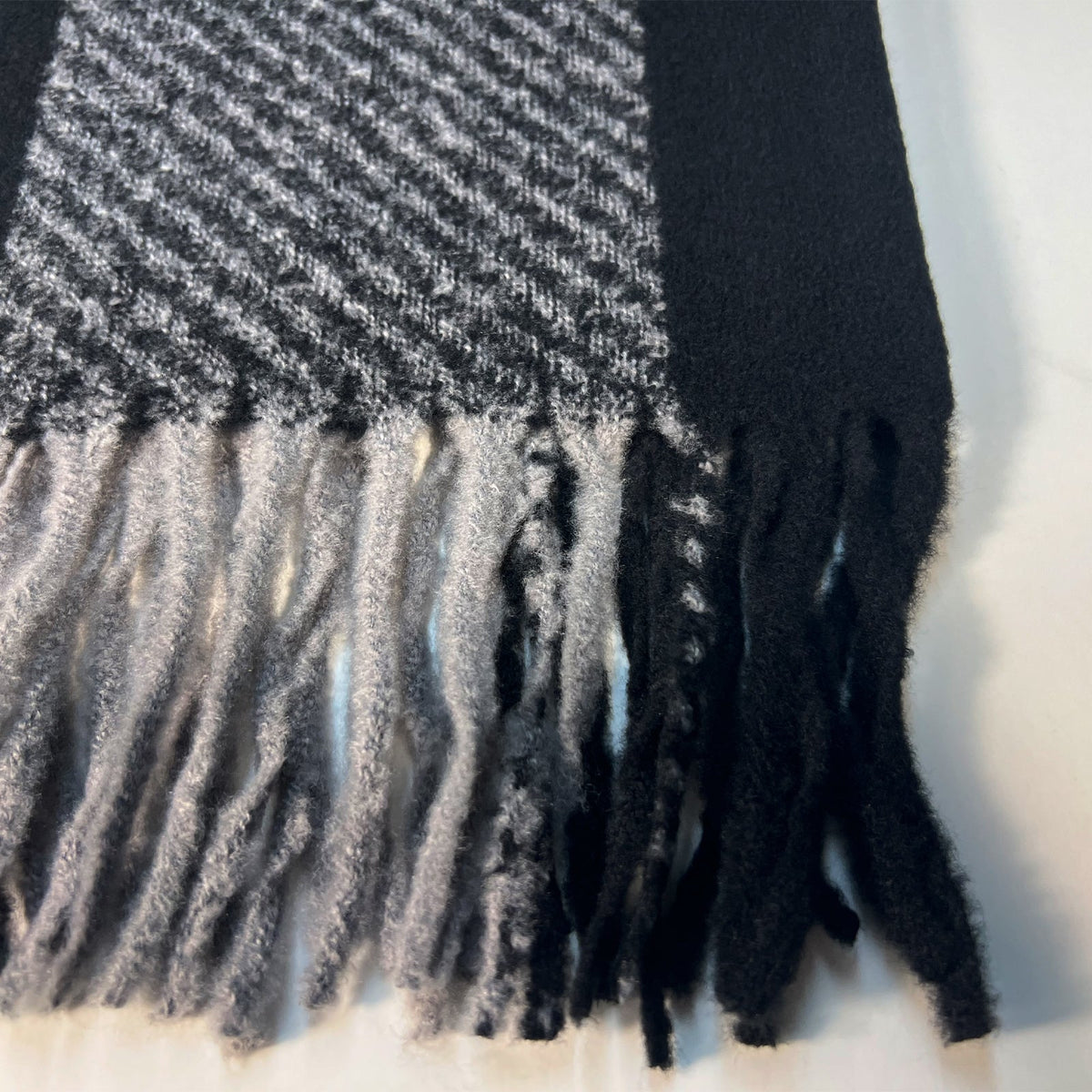 Black Plaid Scarf