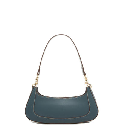 Emily Leather Baguette Bag East West Handbag Blue