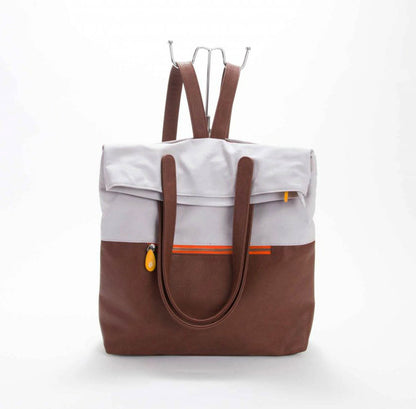 Greenpoint Vegan Backpack Tote with Luggage Sleeve