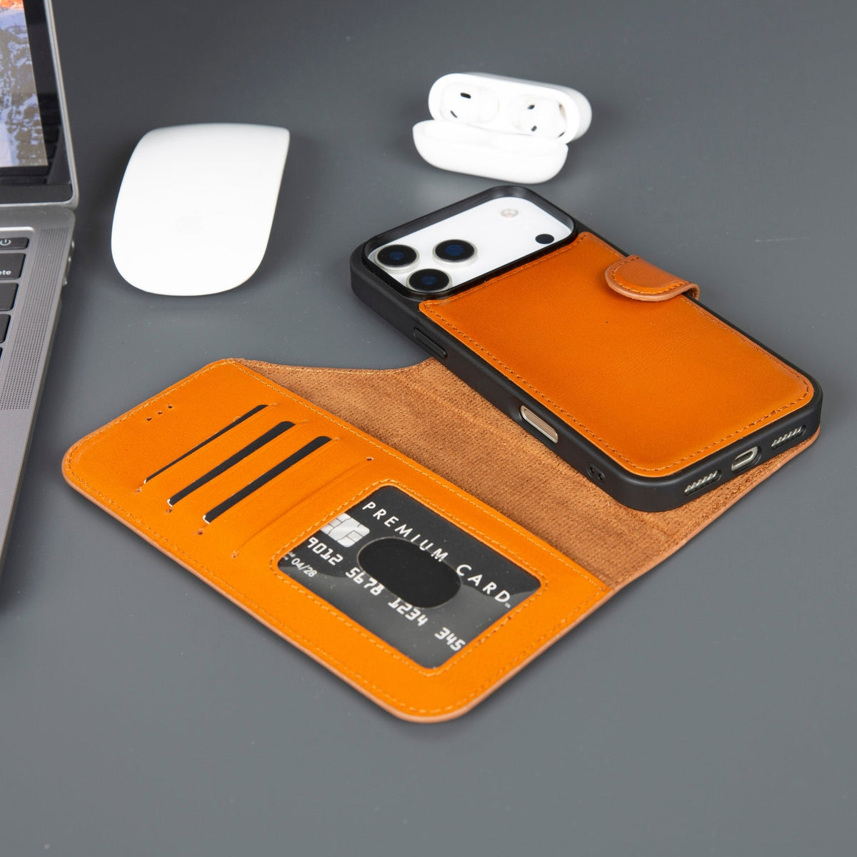 Casper iPhone 17 Pro Leather Wallet Case – MagSafe Compatible