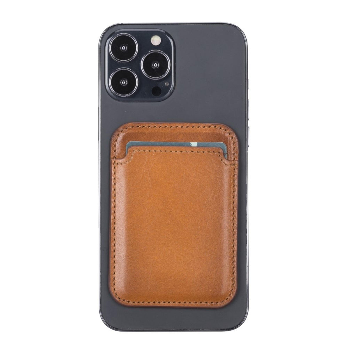 Cortland Full-Grain Leather Card Holder Wallet with Magnet