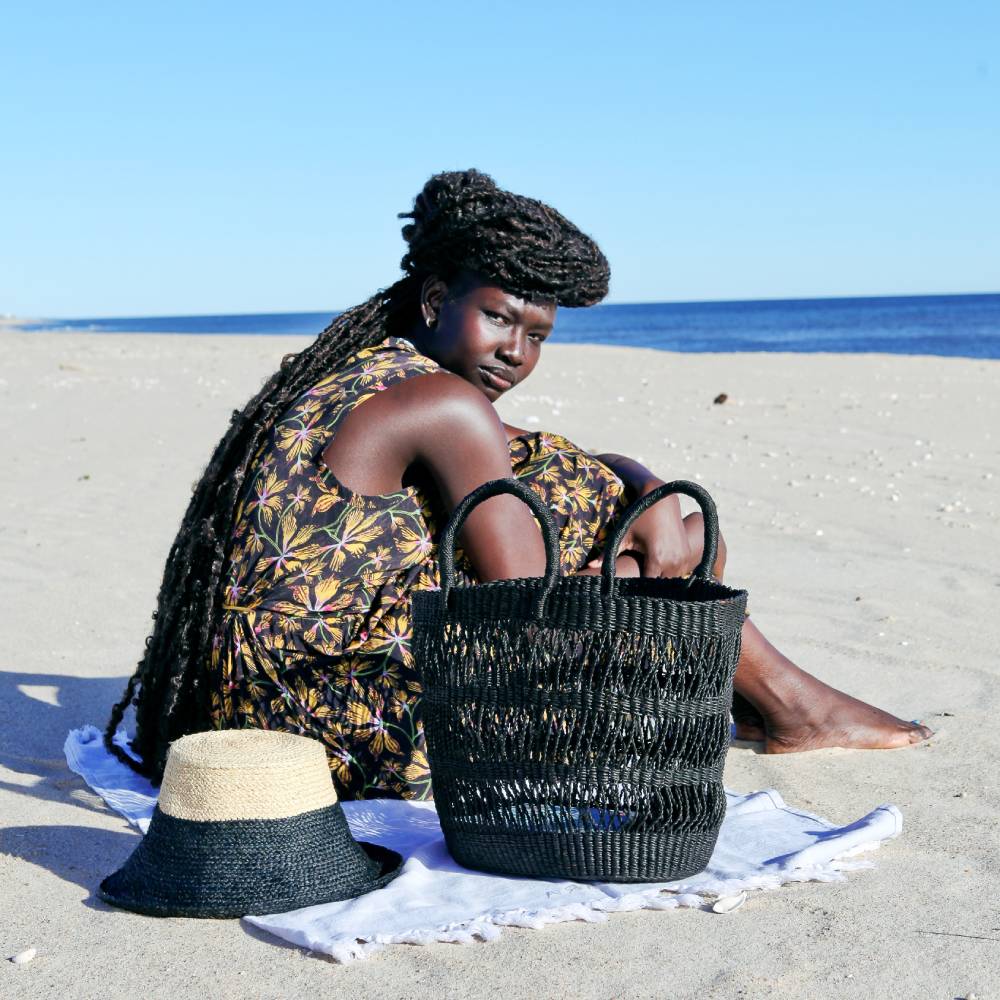 Large Open Weave Bolga Tote