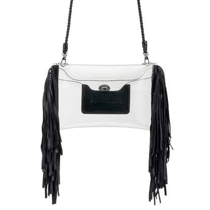 CLEAR FRINGE CROSSBODY