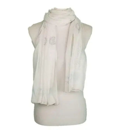 OMSutra Gayatri Mantra Prayer Shawl Handprinted  – Sacred OM Symbol – Cotton Meditation Wrap – 84" x 40"