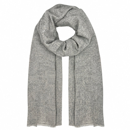 Gray Handloom Cashmere Scarf