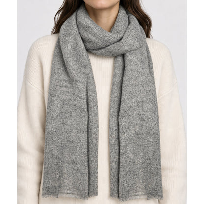Gray Handloom Cashmere Scarf