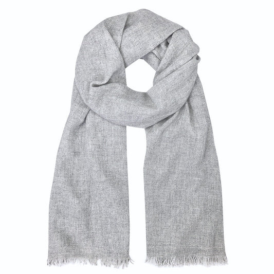 Heather Gray Handloom Cashmere Scarf
