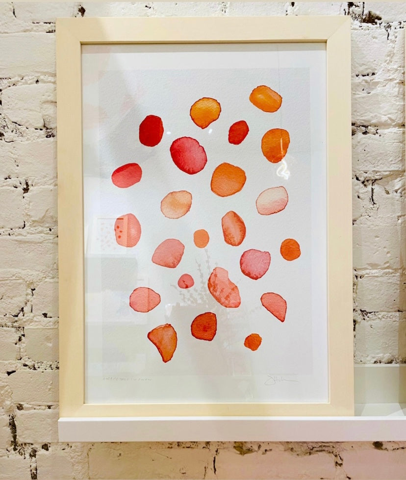 Art Print:  Rose Petals on Snow