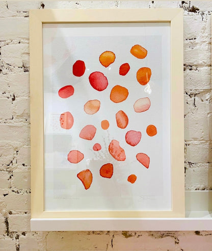 Art Print:  Rose Petals on Snow
