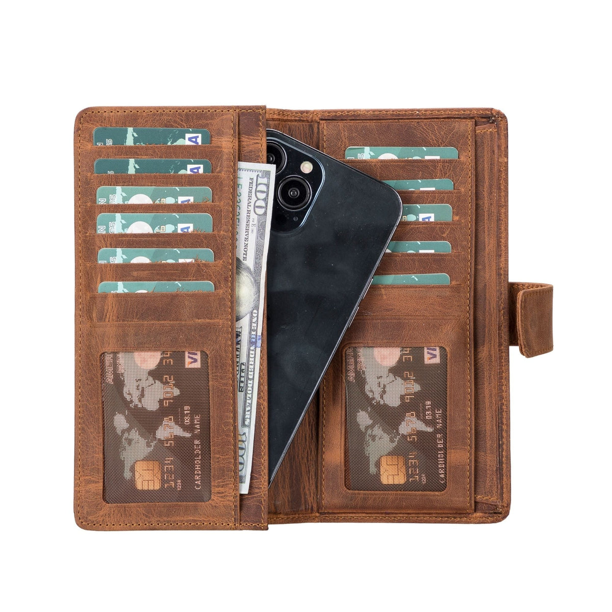 Lander Leather Phone Wallet and Multiple Card Holder for Women