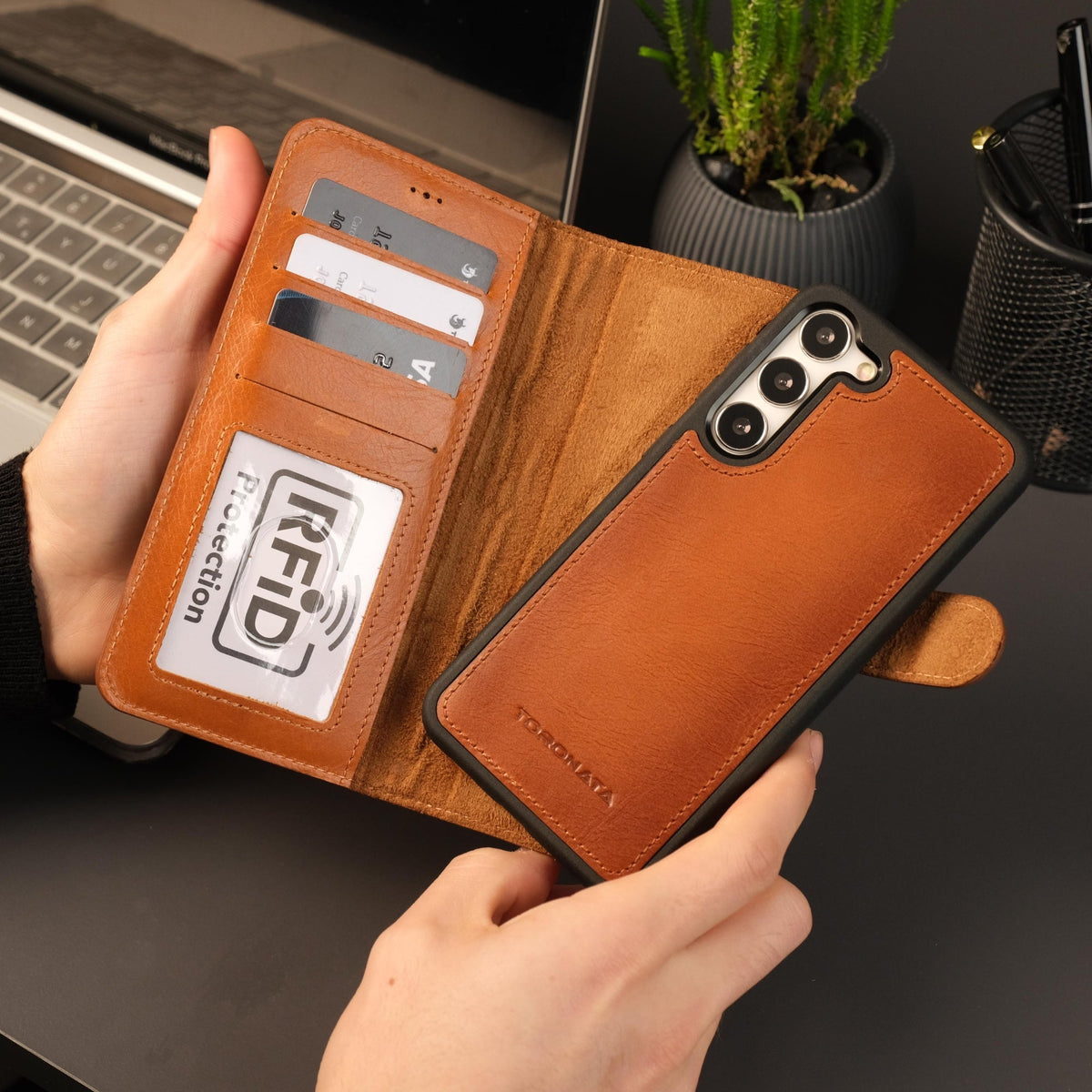 Leather Samsung Galaxy S25 Plus Wallet Case | Buffalo