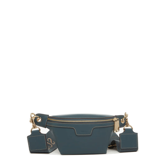 Chest Sling Bag Shoulder Sling Bag Small Blue Leather Crossbody
